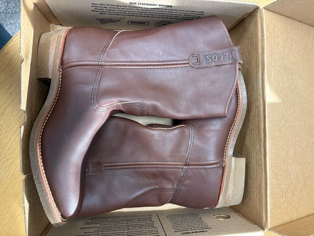 Red Wing 1155 Pecos Western Work Boots Size 11 B Brown Leather - Picture 1 of 3